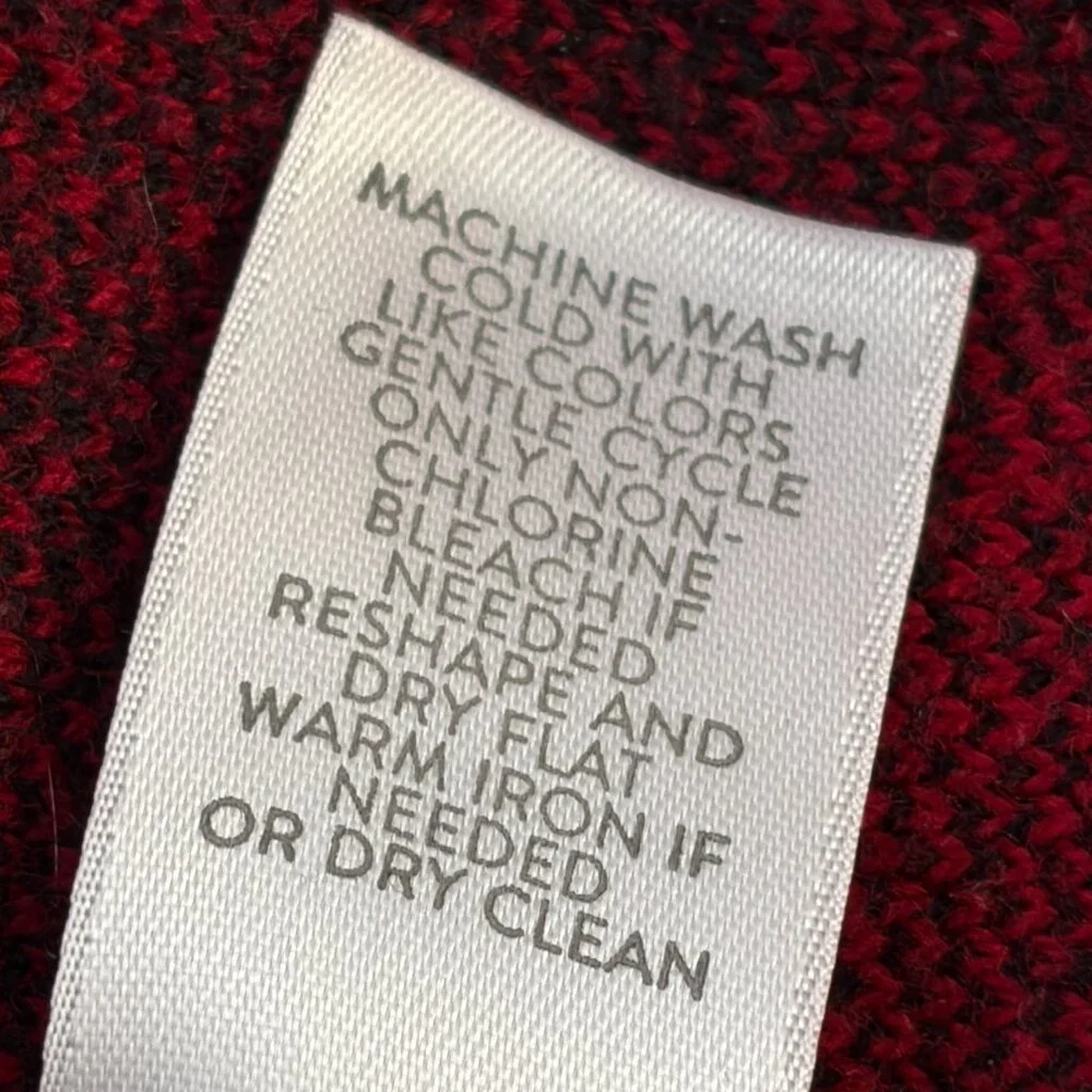 J.Jill Red & Black Buffalo Plaid Open Front Cardi - Size L - Picture 13 of 15